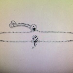 Sterling silver Angel Wing Bolo Bracelet